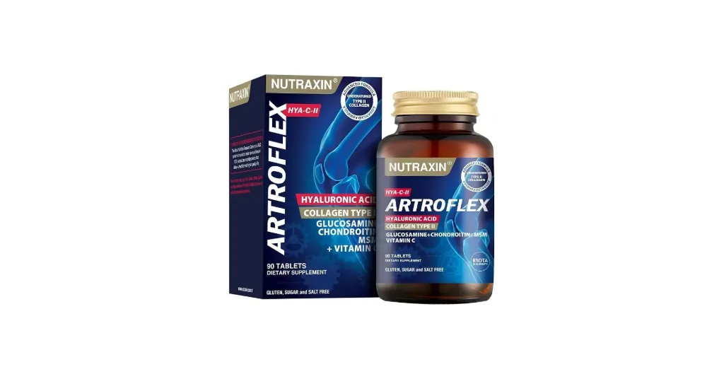 [FIBROBRALGIA] Artroflex HYA-C-II – Colágeno tipo II, ácido hialurónico, glucosamina, condroitina, MSM y vitamina C – 90 tabletas – Apoyo para articulaciones y cartílagos – Suplemento dietético